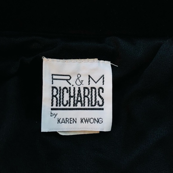 R&M Richards Velvet ‘gold’ hook closure long jacket 12P - Picture 2 of 16